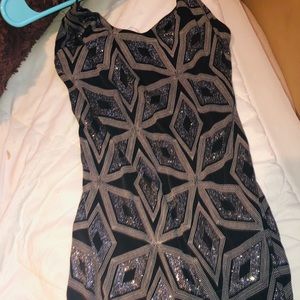 Sparkly black and silver dress
